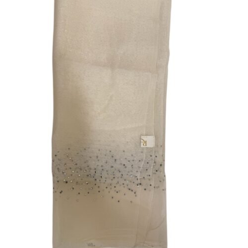 سكارف حرير أورغانزا - أبيض